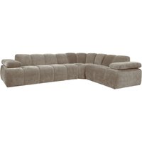 Ecksofa Mojo aus Flachcord, modern und flexibel, Sand, verstellbare Armlehnen, 4-5 Sitzplätze Ecksofa Mojo aus Flachcord, modern und flexibel, Sand, verstellbare Armlehnen, 4-5 Sitzplätze