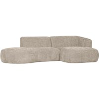 Ecksofa Polly aus Webstoff Rechts, Sand