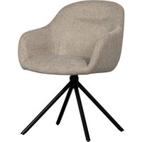 Esszimmerstuhl Grant-Jaki aus Chenille-Stoff, Natur