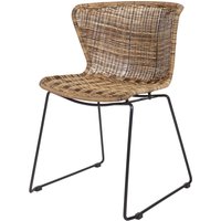Gartenstuhl Wings aus Rattan, 2er-Set, Natur