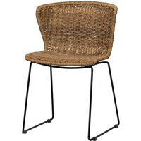 Gartenstuhl Wings aus Rattan-Seil, 2er-Set, Natur