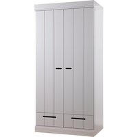 Kleiderschrank Connect mit Schubladen, Grau