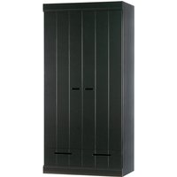 Kleiderschrank Connect mit Schubladen, Schwarz