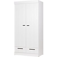 Kleiderschrank Connect mit Schubladen, Weiß