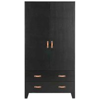 Kleiderschrank Dian Kiefer Schwarz