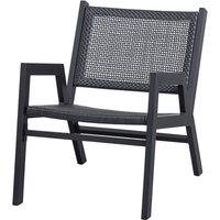 Sessel Pem aus Aluminium, Schwarz
