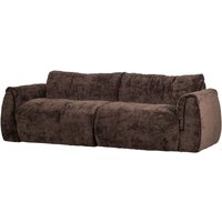 Sofa Baggy 2-Sitzer aus 3D-Chenille-Stoff, Dunkelbraun