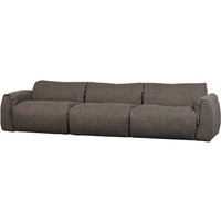Sofa Baggy 3-Sitzer aus Melange-Stoff, Grau