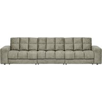 Sofa Date 3-Sitzer aus Struktursamt, Frost