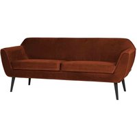 Sofa Rocco aus Samt, modern und elegant, 2-3 Sitzer, rostrot, komfortabel gepolstert Sofa Rocco aus Samt, modern und elegant, 2-3 Sitzer, rostrot, komfortabel gepolstert