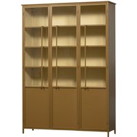 Vitrine Exhibit 3XL aus Metall, Honiggelb