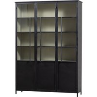 Vitrine Exhibit 3XL aus Metall, Schwarz