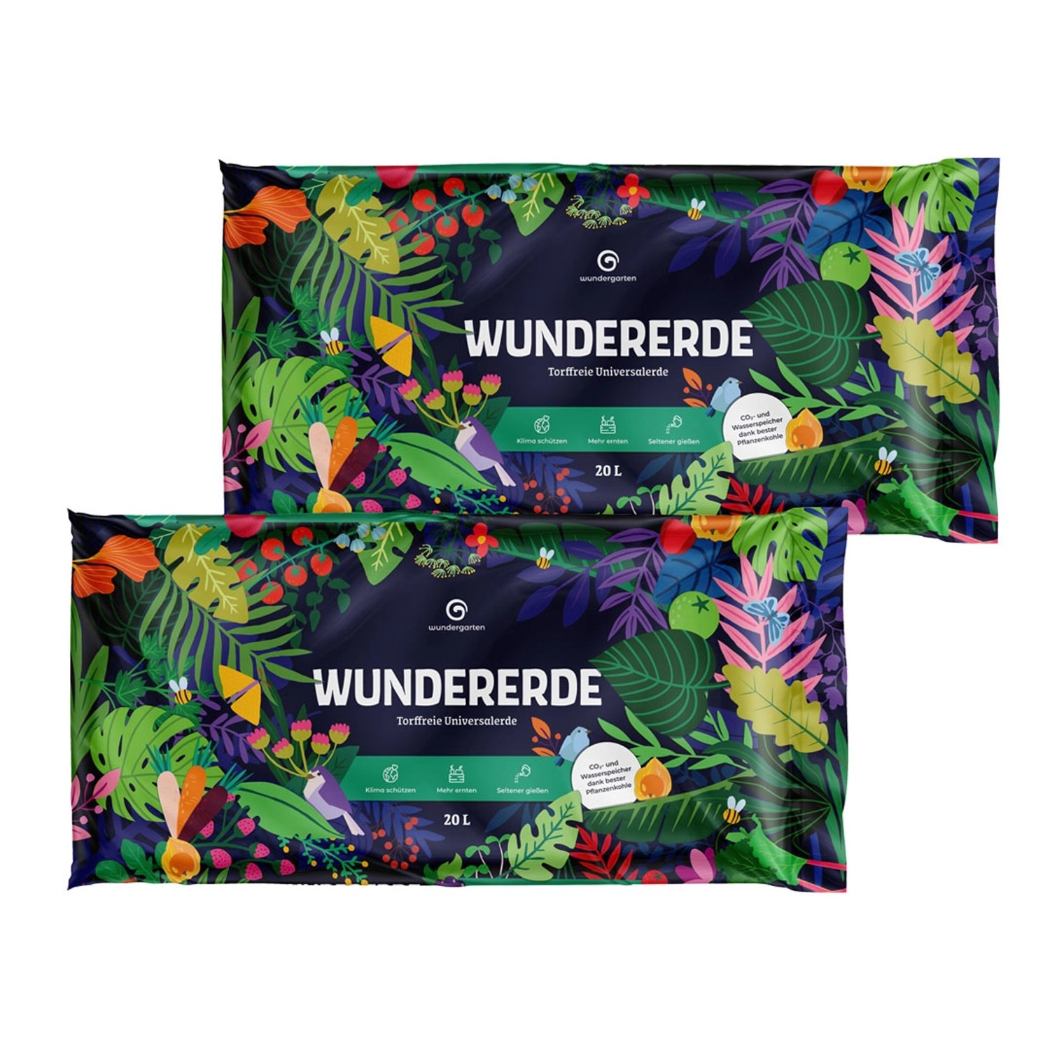 Wundererde Blumenerde 2 x 20 l von -