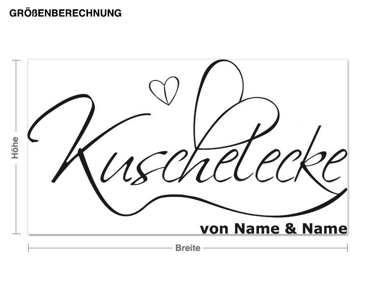 Wandtattoo Wunschtext-Kuschelecke
