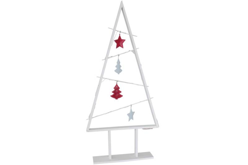 X-Mas Holzbaum 78 cm mit 15 LEDs & Baumschmuck