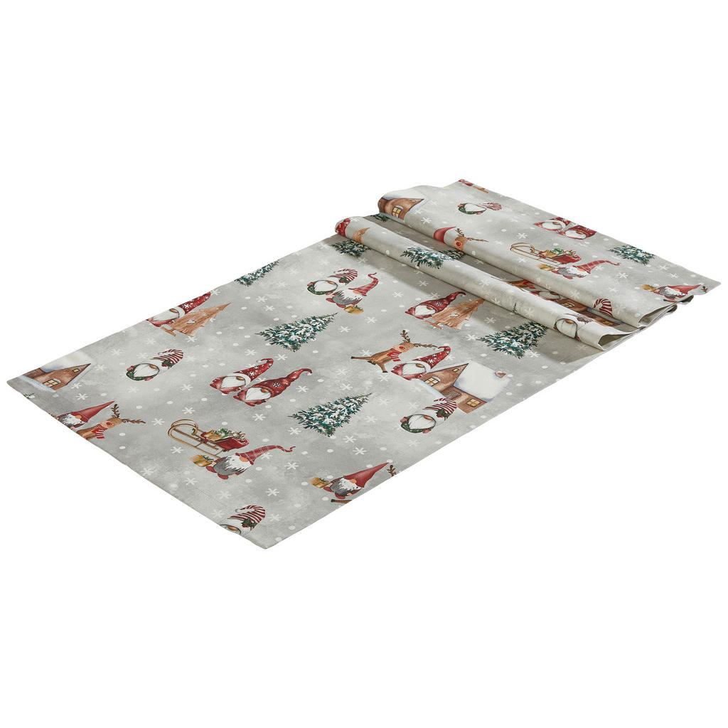 X-Mas TISCHLÄUFER Hellgrau, Dunkelgrün X-Mas TISCHLÄUFER Hellgrau, Dunkelgrün