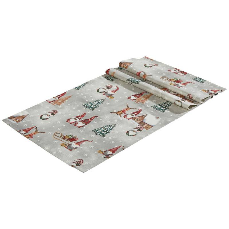 X-Mas TISCHLÄUFER Hellgrau, Dunkelgrün X-Mas TISCHLÄUFER Hellgrau, Dunkelgrün