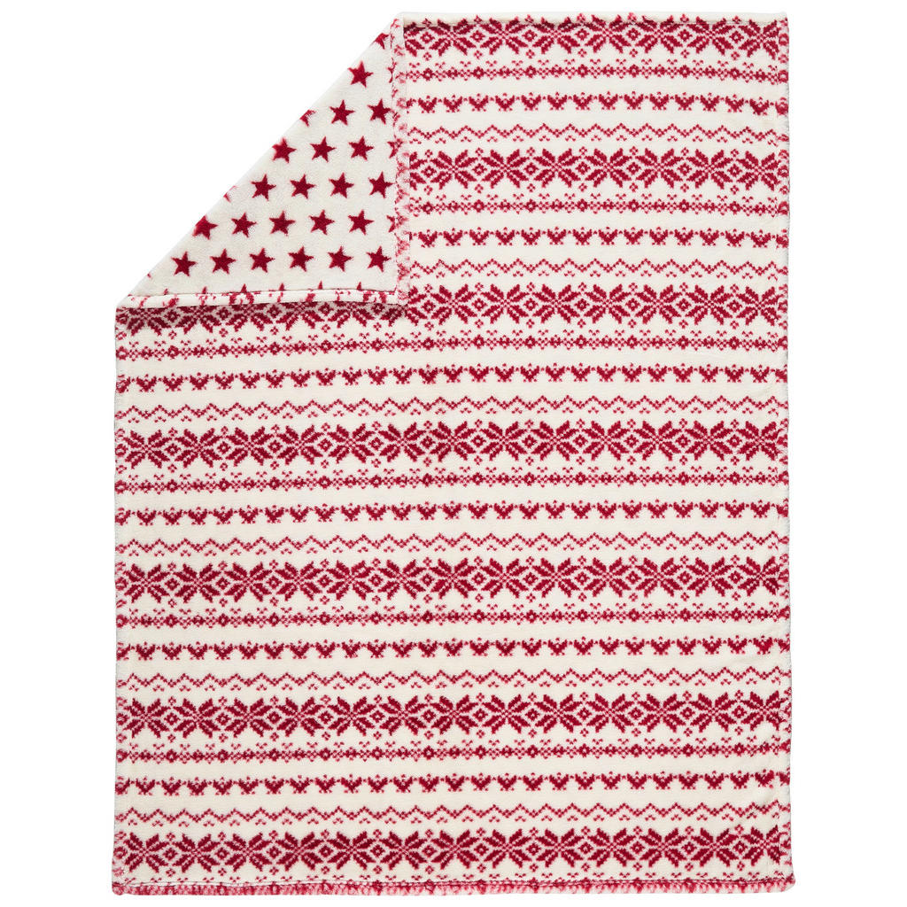 X-Mas WOHNDECKE Creme, Rot X-Mas WOHNDECKE Creme, Rot