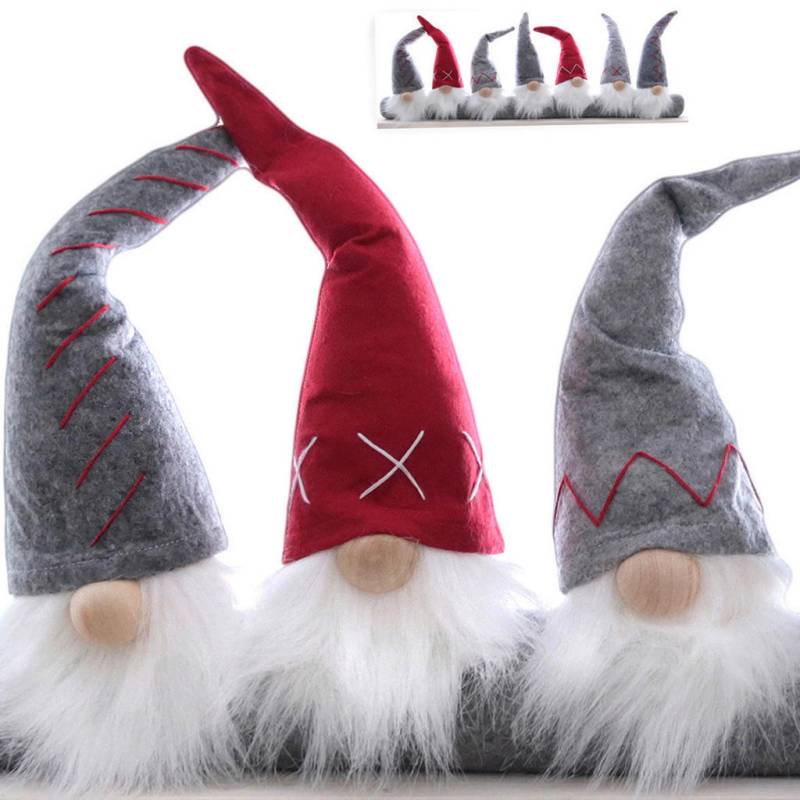 X-Mas ZUGLUFTSTOPPER Grau, Rot, Weiß