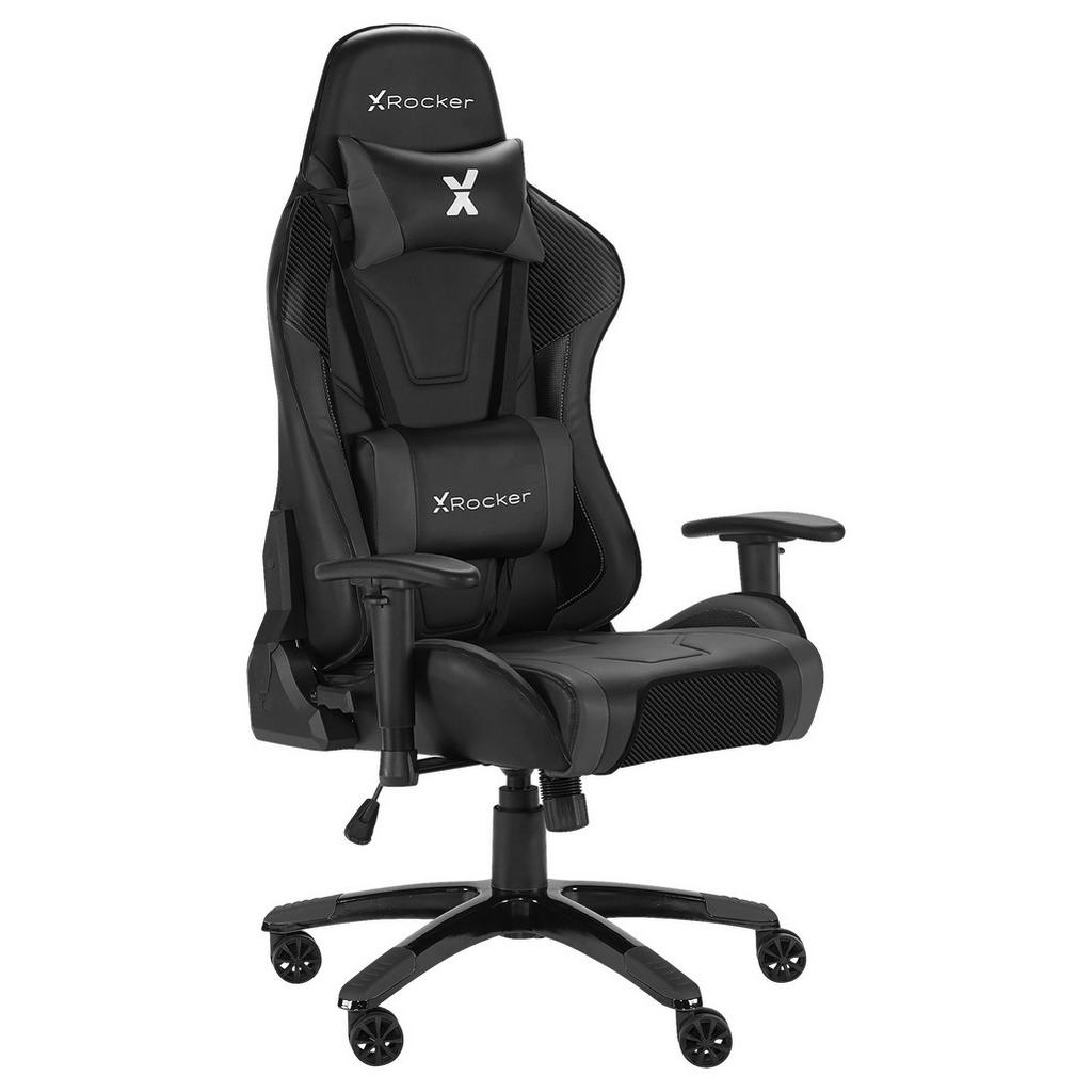 X Rocker Gamingstuhl, Schwarz, Metall, Kunststoff, Textil, Drehkreuz, 59.9x122x66 cm, Wippfunktion, Sitzfläche 360° drehbar, abwischbar, Nackenkissen abnehmbar, Lendenkissen ergonomische Rückenlehne, Kinder- & Jugendzimmer, Jugendmöbel, Gamingstühle X Rocker Gamingstuhl, Schwarz, Metall, Kunststoff, Textil, Drehkreuz, 59.9x122x66 cm, Wippfunktion, Sitzfläche 360° drehbar, abwischbar, Nackenkissen abnehmbar, Lendenkissen ergonomische Rückenlehne, Kinder- & Jugendzimmer, Jugendmöbel, Gamingstühle von X Rocker