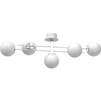 XXL Deckenleuchte Glaskugeln in Chrom Weiß E27 112 cm von Luminex