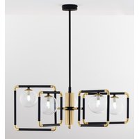 XXL Deckenleuchte Metall Glas Schwarz Gold 83 cm 4-flmg von Zaklad Wielobranzowy Export-Import-Jupiter