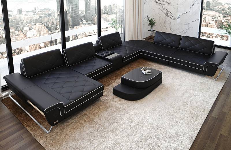 XXL Leder-Wohnlandschaft Bari – Komfort pur
