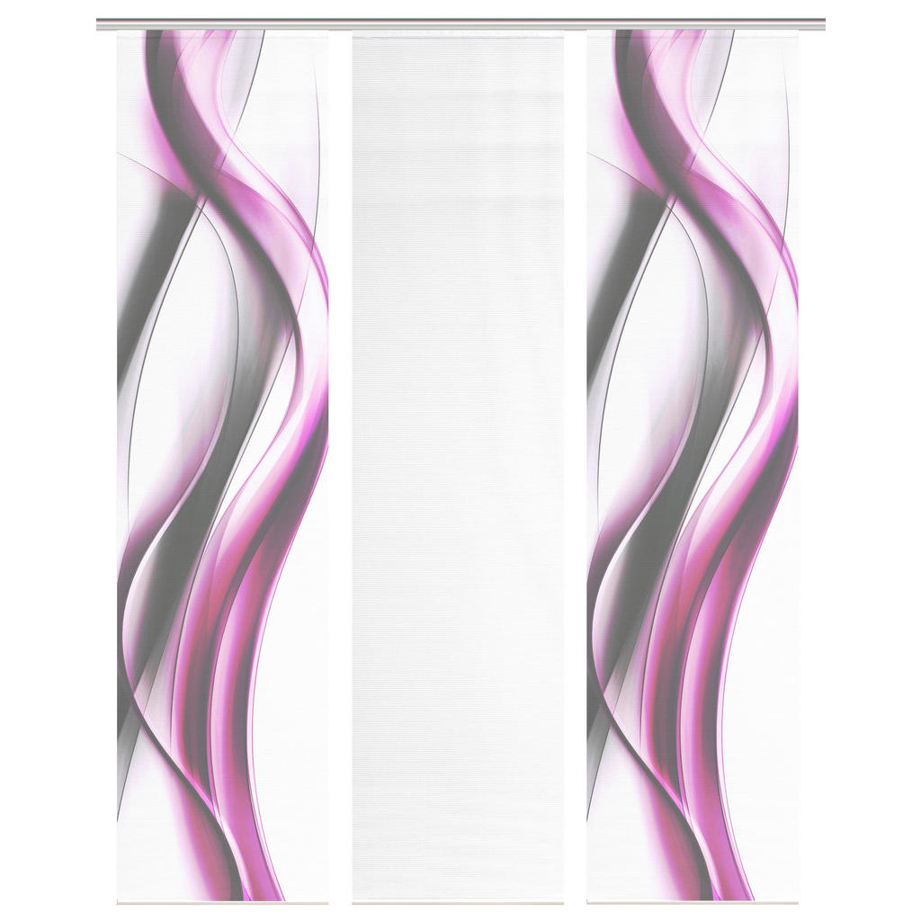XXXLutz FLÄCHENVORHANG Grau, Weiß, Pink XXXLutz FLÄCHENVORHANG Grau, Weiß, Pink