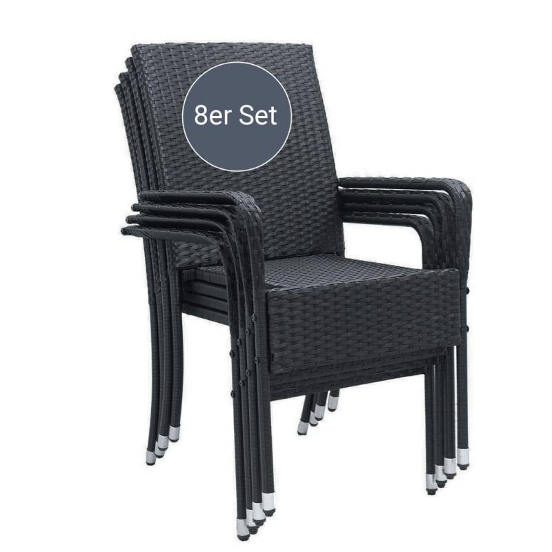 Juskys GARTENSTÜHLE Schwarz