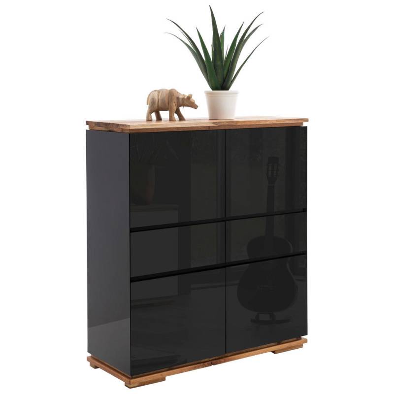XXXL HIGHBOARD Schwarz, Eiche
