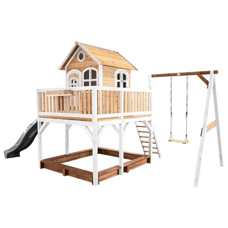 Ambia Garden SPIELTURM Braun, Grau, Weiß