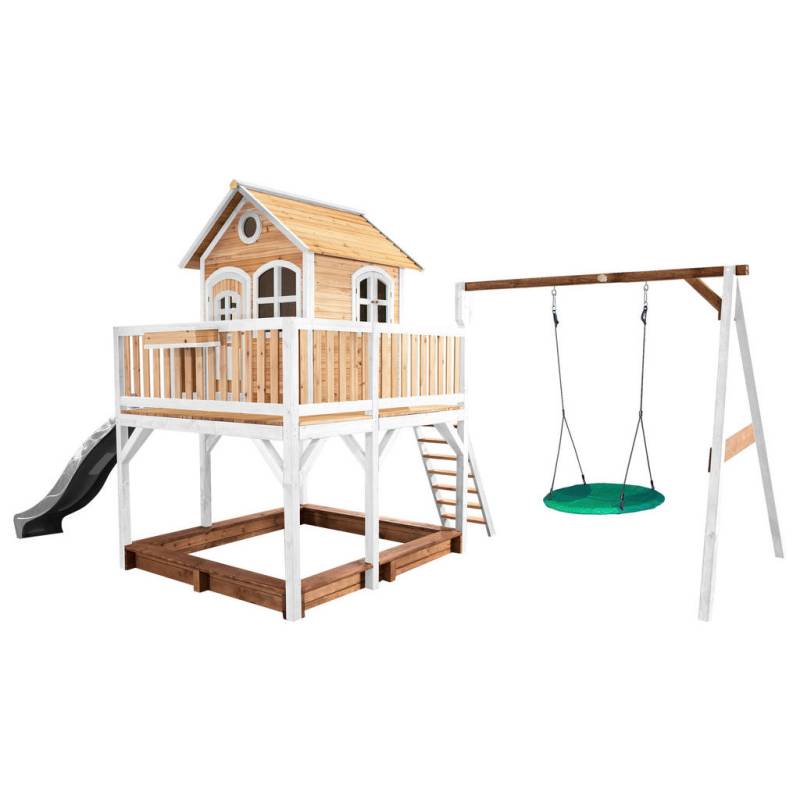 Ambia Garden SPIELTURM Braun, Grau, Weiß