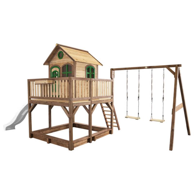 Ambia Garden SPIELTURM Braun, Grün, Weiß