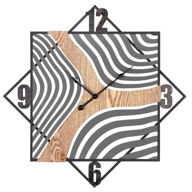 XXXLutz WANDUHR Grau, Schwarz, Hellbraun