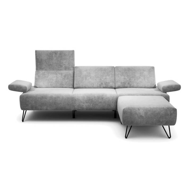 SENSOO 3-SITZER-SOFA Hellgrau