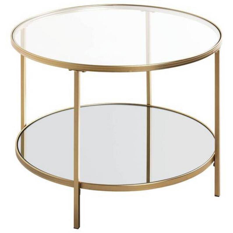 XXXL COUCHTISCH Klar, Gold