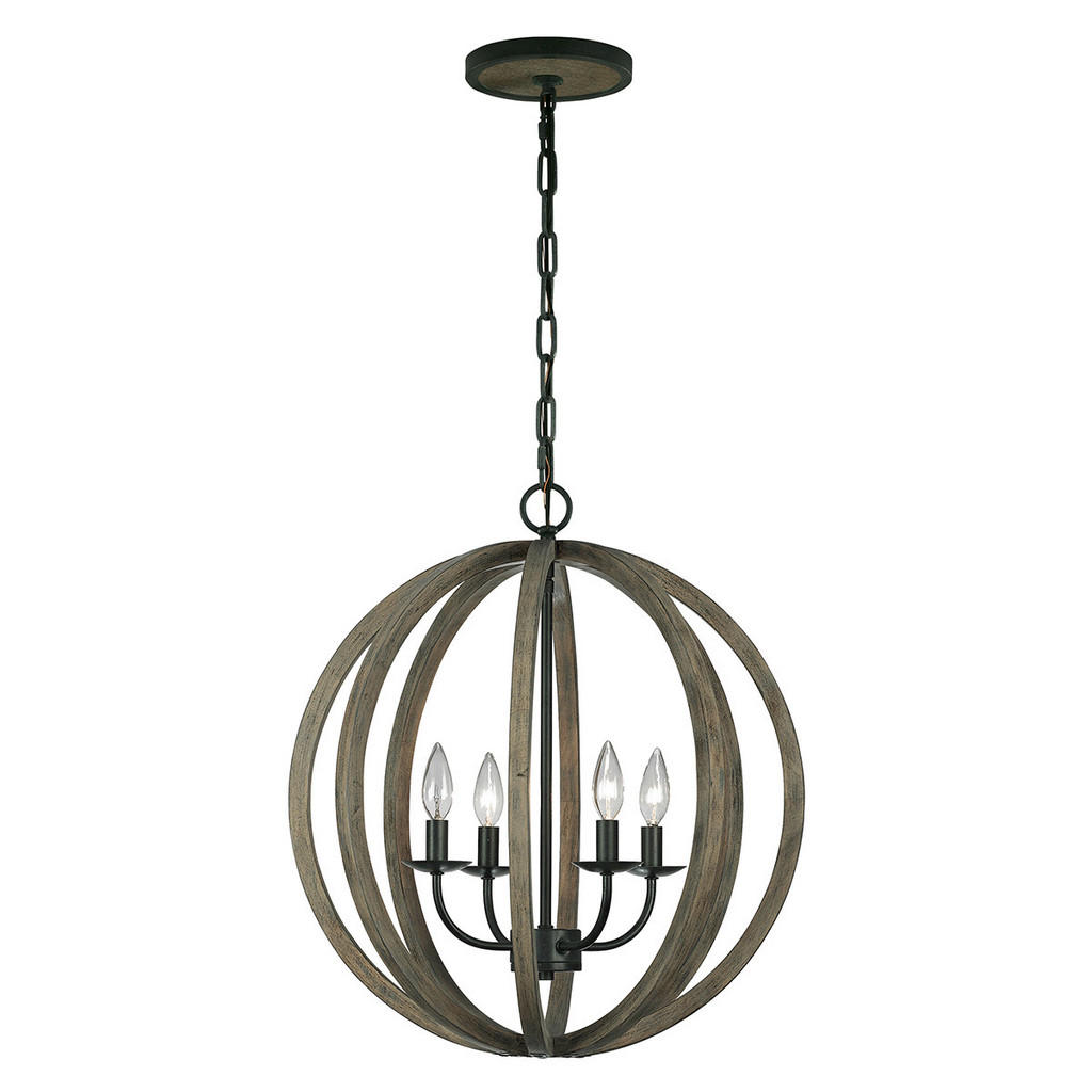 Elstead Lighting HÄNGELEUCHTE Schwarz, Eiche