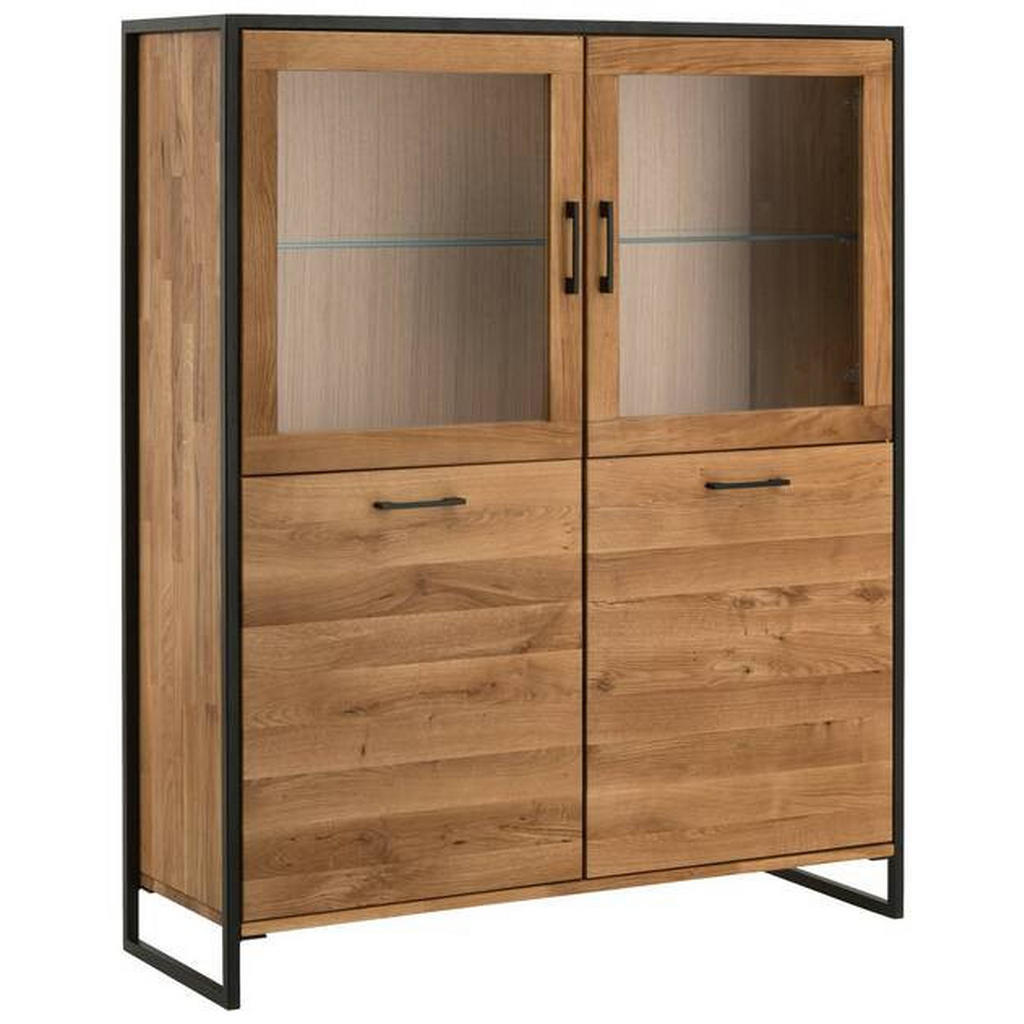 XXXLutz HIGHBOARD Schwarz, Wildeiche