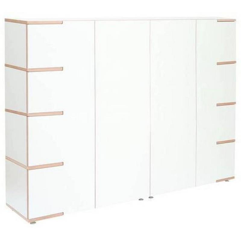 XXXL HIGHBOARD Weiß, Buche