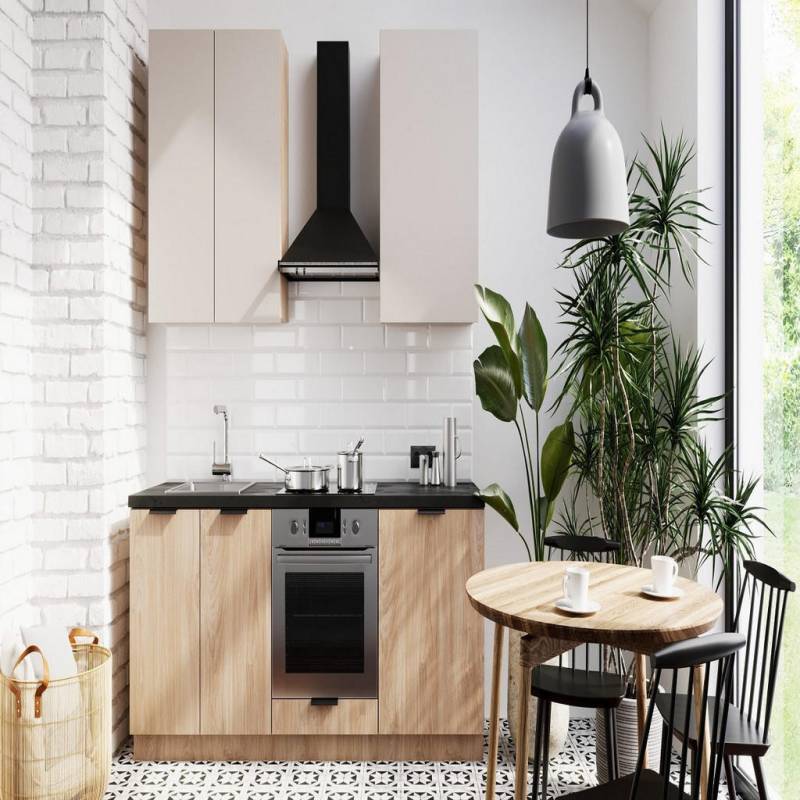 XXXLutz KÜCHENZEILE Beige, Sonoma Eiche