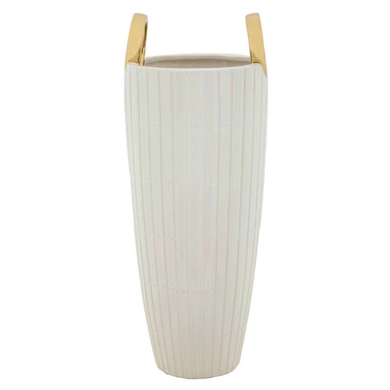 XXXLutz Vase Weiß, Gold