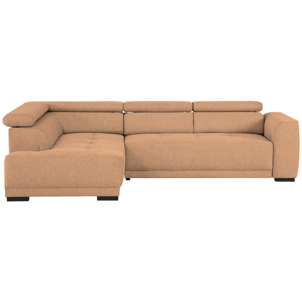 Xora Ecksofa, Rost, Textil, 3-Sitzer, Ottomane links, Eckteil, 284x205 cm, Stoffauswahl, seitenverkehrt erhältlich, Wohnzimmer, Sofas & Couches, Wohnlandschaften von Xora