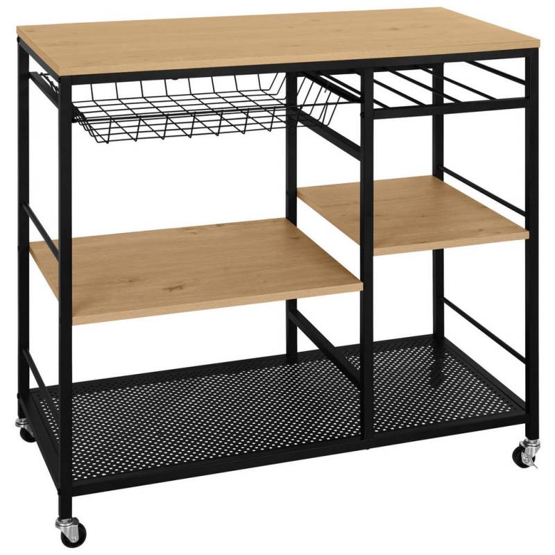 Xora SERVIERWAGEN Natur, Schwarz Xora SERVIERWAGEN Natur, Schwarz