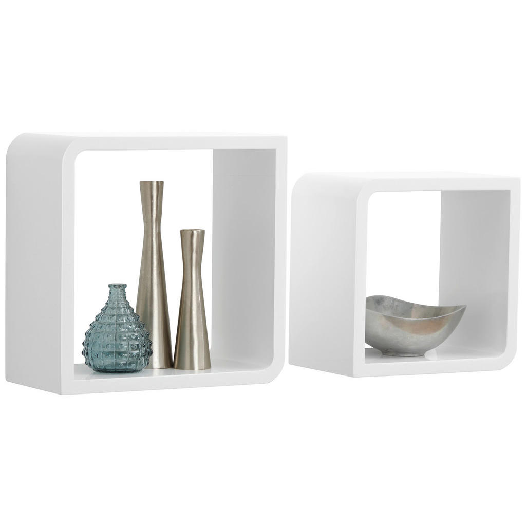 Xora Wandregalset, Weiß, Holzwerkstoff, 2-teilig, 23-28x23-28x15 cm, Bsci, Küchen, Küchenmöbel, Küchenregale von Xora