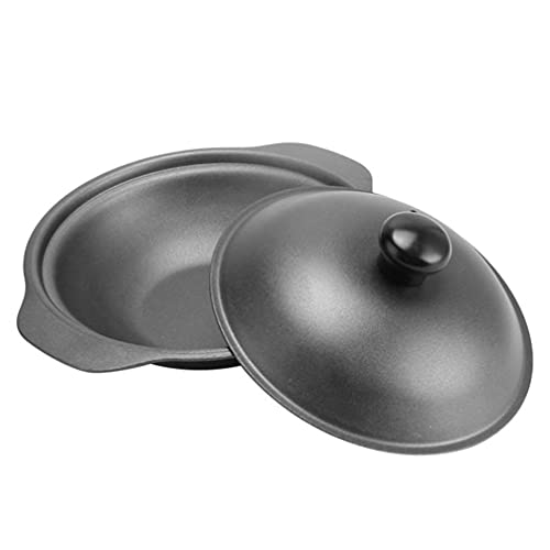 YARNOW Camp Oven Camp Oven Cast Iron Double Oven: Cast Iron Casserole Chicken Rice Pot Claypot Rice Pot Kitchen Pot 18cm Metal Rooster Camping Cooking Stove