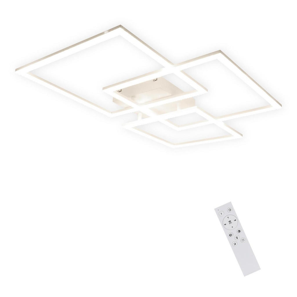 ZMH Led-Deckenleuchte, Weiß, Metall, Quadratisch, F, 60x8x75 cm, Lampen & Leuchten, LED Beleuchtung, LED-Deckenleuchten von ZMH