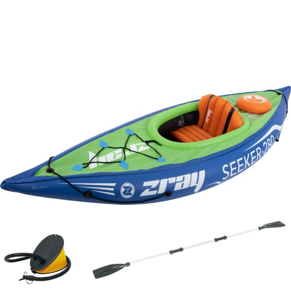 ZRAY Kayak SEEKER 280 für 1 Person 282 x 90 cm inklusive Pumpe und Paddel ZRAY Kayak SEEKER 280 für 1 Person 282 x 90 cm inklusive Pumpe und Paddel