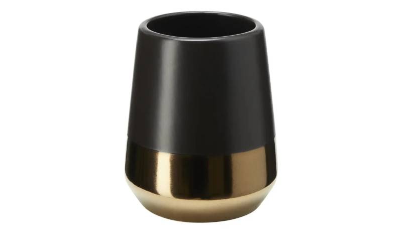 Zahnputzbecher  Brandol für Gray & Jones ¦ schwarz ¦ Keramik ¦ Maße (cm): H: 10  Ø: 8.0 Badaccessoires - Möbel Kraft