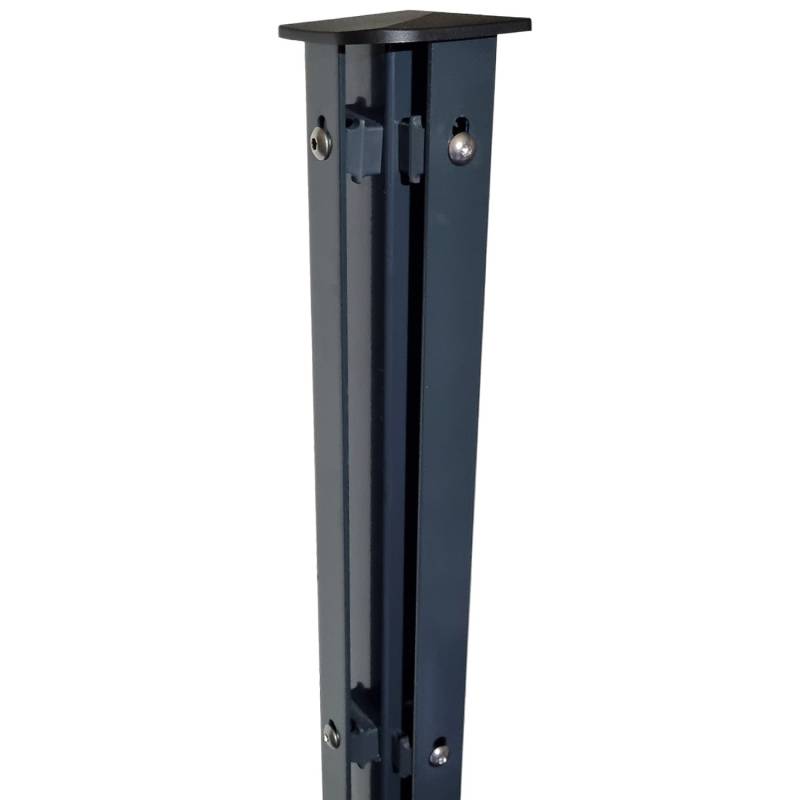 Zauneckpfosten für Doppelstabmattenzaun Abdeckleiste Anthrazit 60 cm