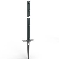Zaunpfosten zum Einschlagen mit Erdspieß RAL 6005 Moosgrün Abdeckleiste Standardpfosten 1030 mm Zaunpfosten zum Einschlagen mit Erdspieß RAL 6005 Moosgrün Abdeckleiste Standardpfosten 1030 mm